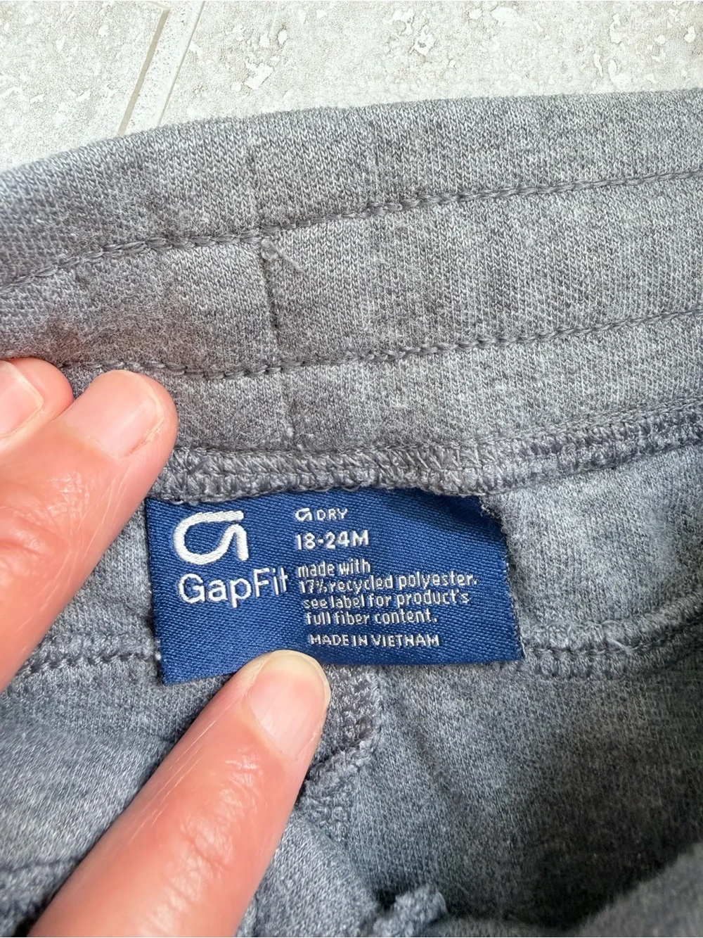 GapFit Toddler Jogger Pants 18-24M Gray Blue Zip Pocket Athletic Bundle 2